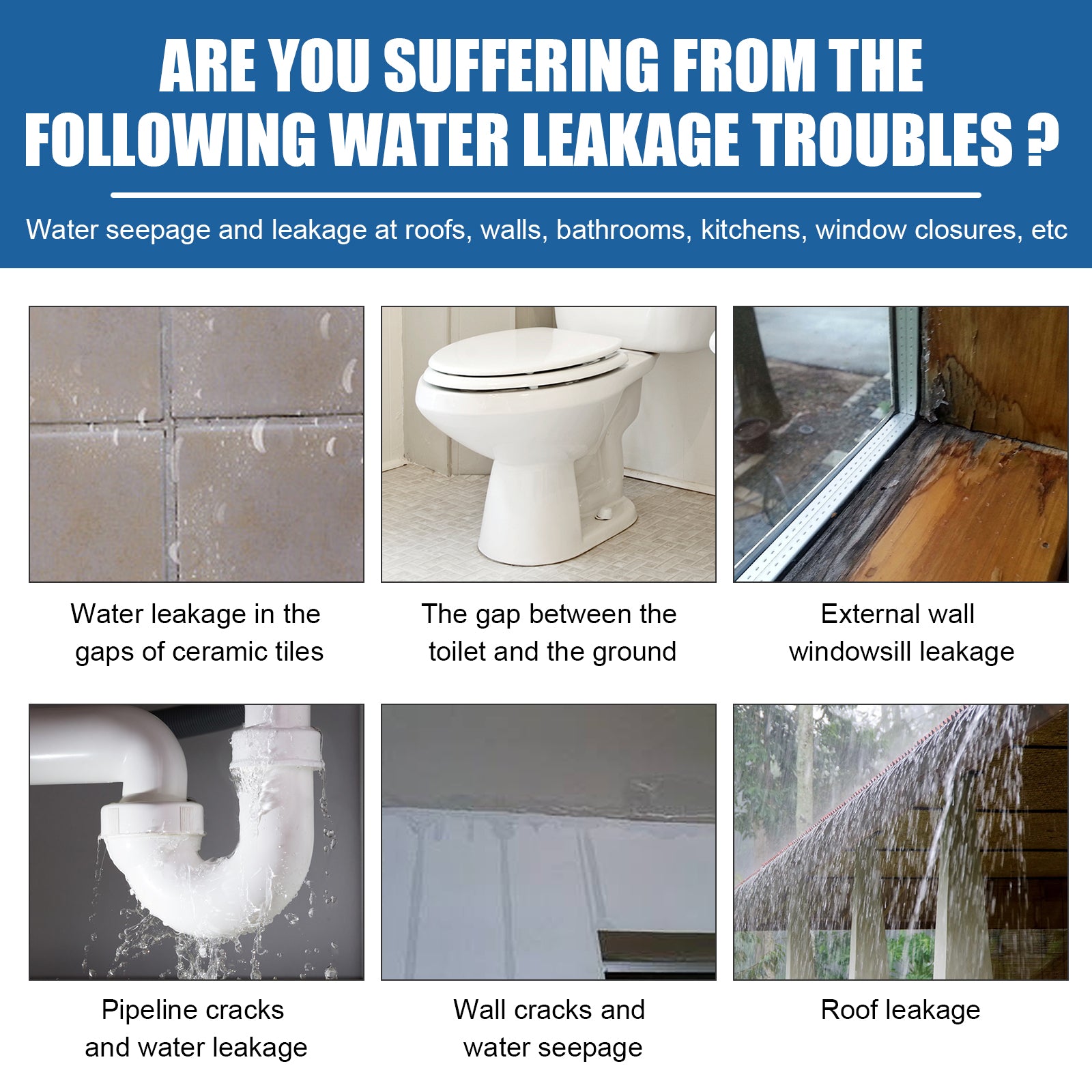 Transparent Waterproof Adhesive, Multi-functional Waterproof And Leakproof Sealing Paint For Household Kitchen And Bathroom Plumbing Roof Walls