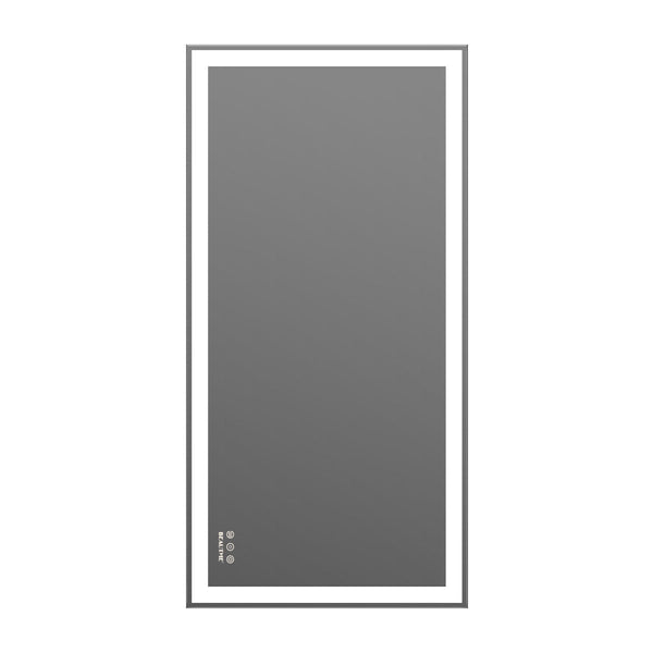 48x24 inch LED bathroom makeup mirror wall mounted adjustable light anti fog touch switch with memory intelligent large bathroom