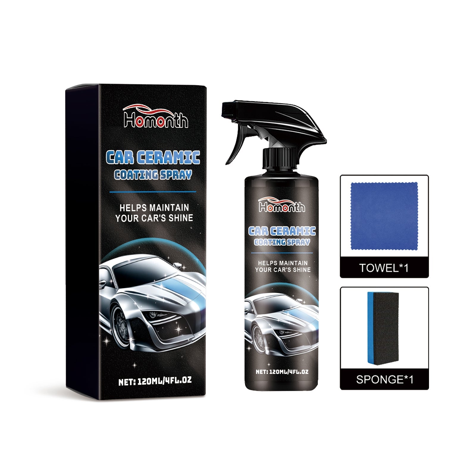 Automotive Ceramic Coating Spray, Car Refurbishment Car Paint Brightening Decontamination Polishing Refurbished Ceramic Spray