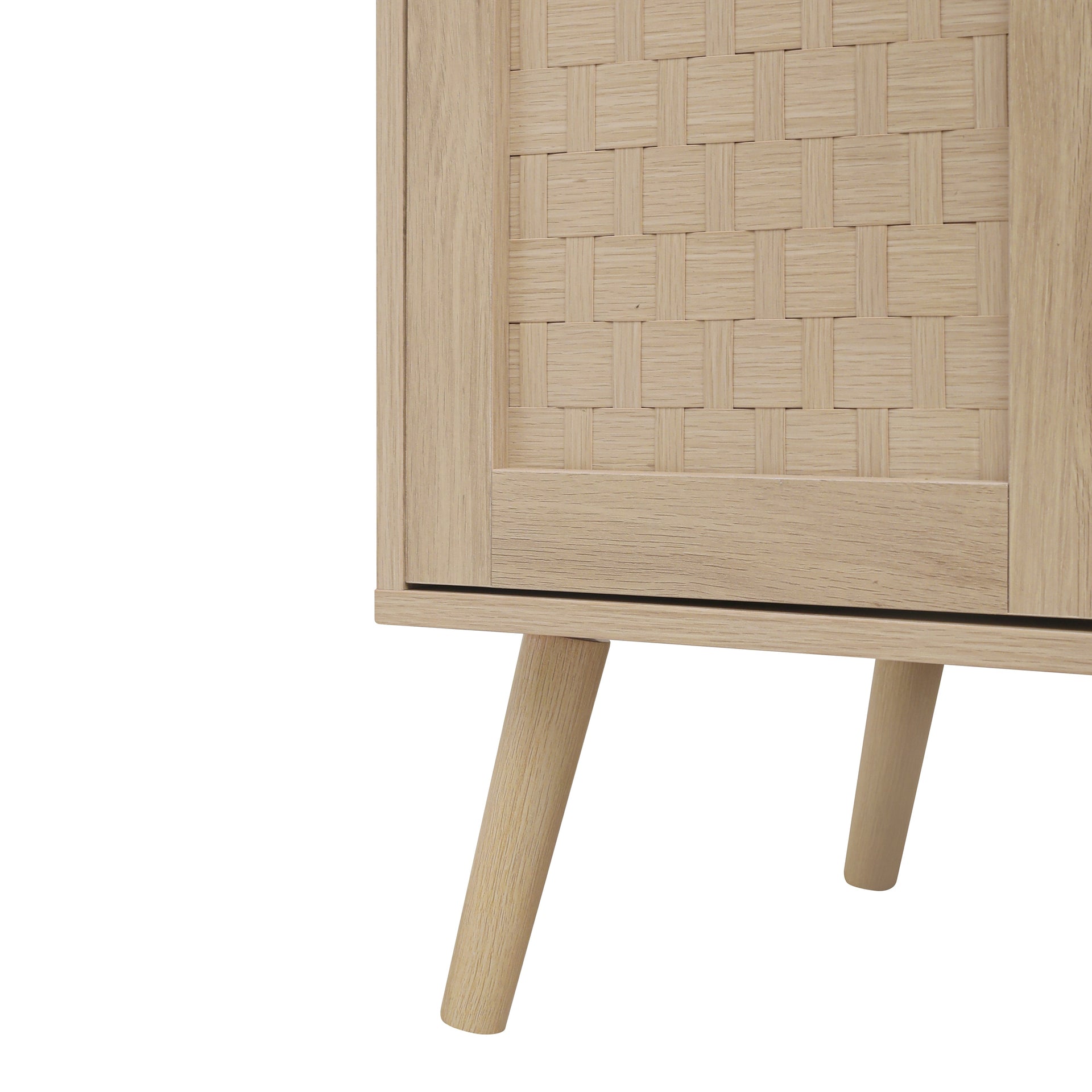 4 Door Accent Cabinet Sideboard Buffet Storage Cabinet with Adjustable Shelf for Entryway Living Room Bedroom