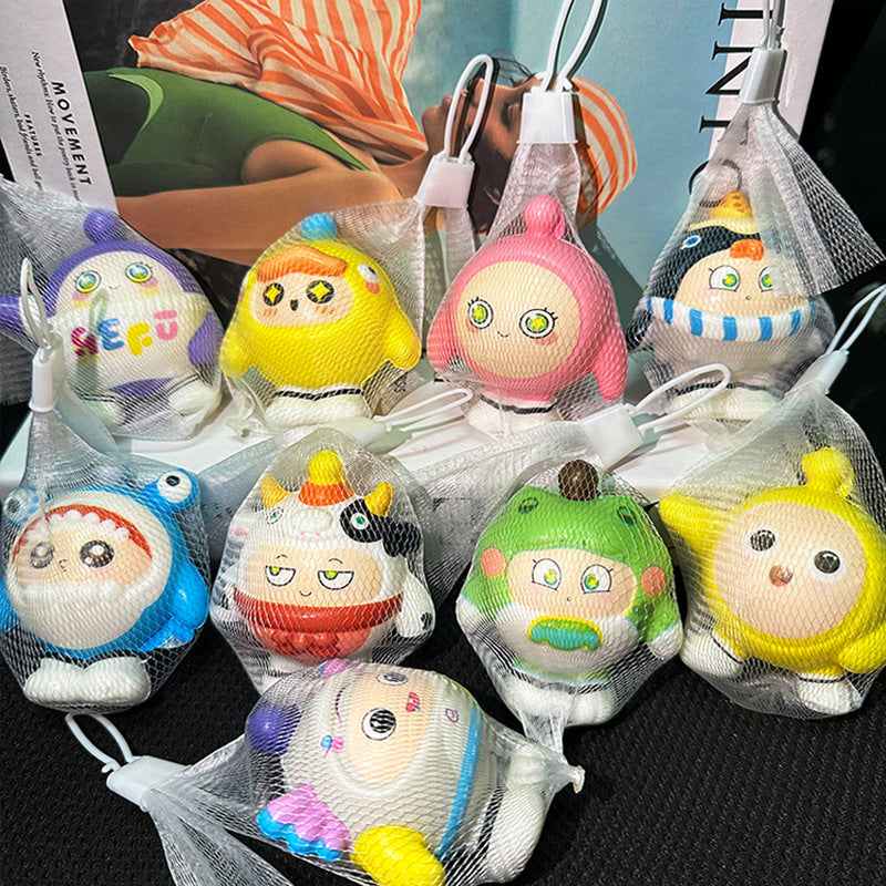 Netbag Egg Boy Party Pinch Music Stress Relief Toy Slow Rebound Ventilatory Artifact Cartoon Stress Relief Student Small Gift Item