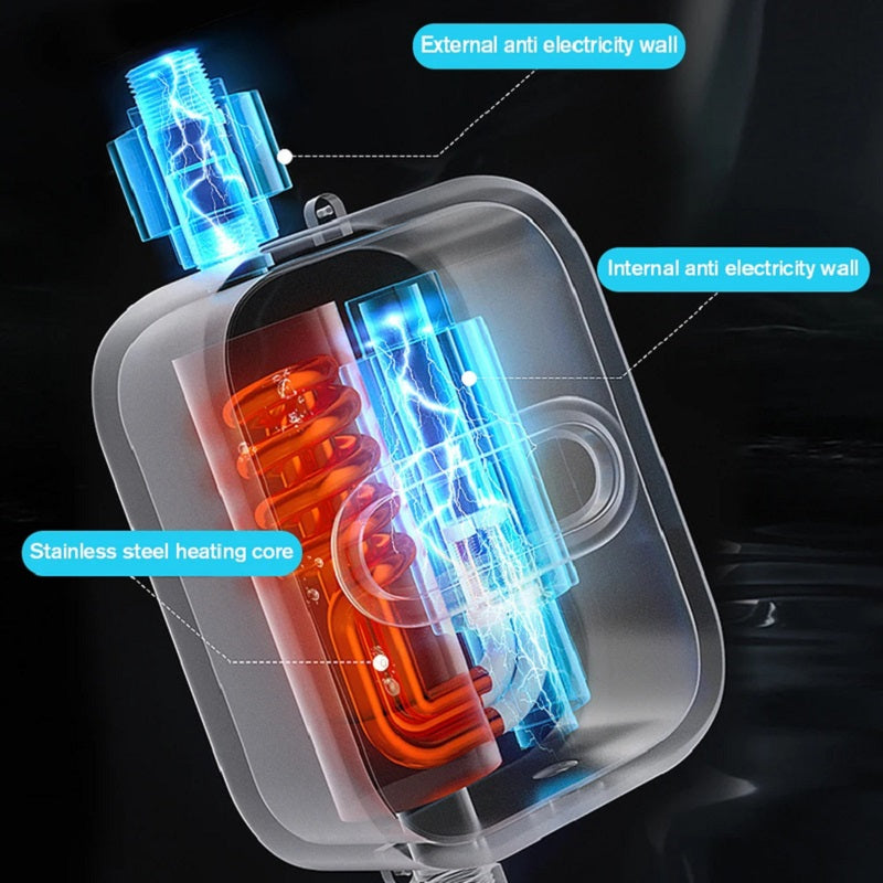 220V/110V 3500W instant electric water heater fast heating mini small electric kitchen treasure thermostatic shower shower set