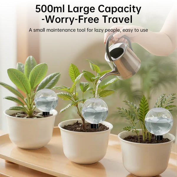 1-5PCS 500ML Plastic Automatic Plant Watering Bulbs, Globe - Shaped Self - Watering Drip Irrigation for Pots