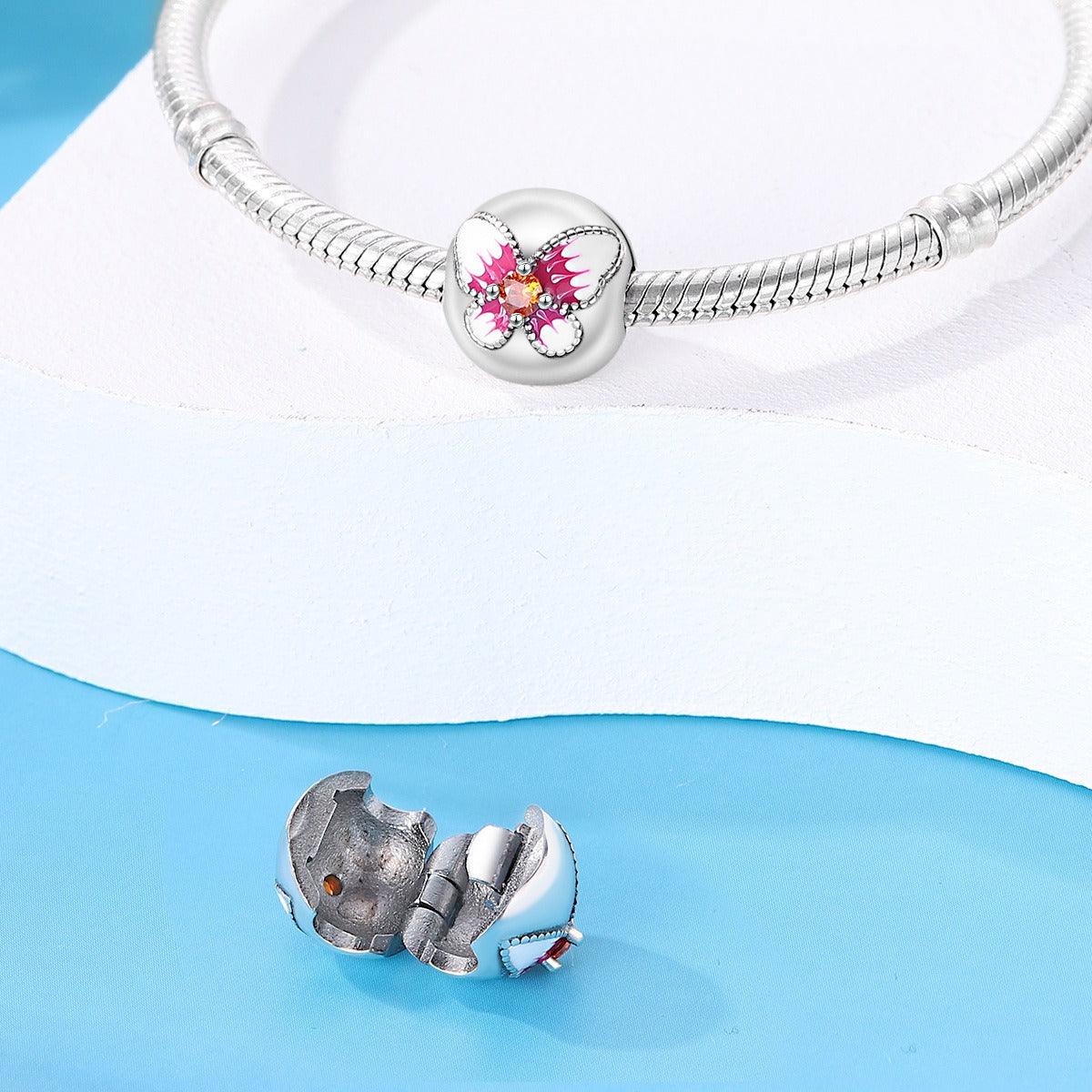 Butterfly flower thread safety bead fixing clip buckle string decoration