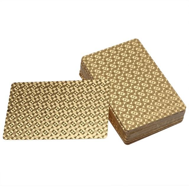 Waterproof Luxury Platinum Foil Poker Playing Cards Gold Plated Porker Cards