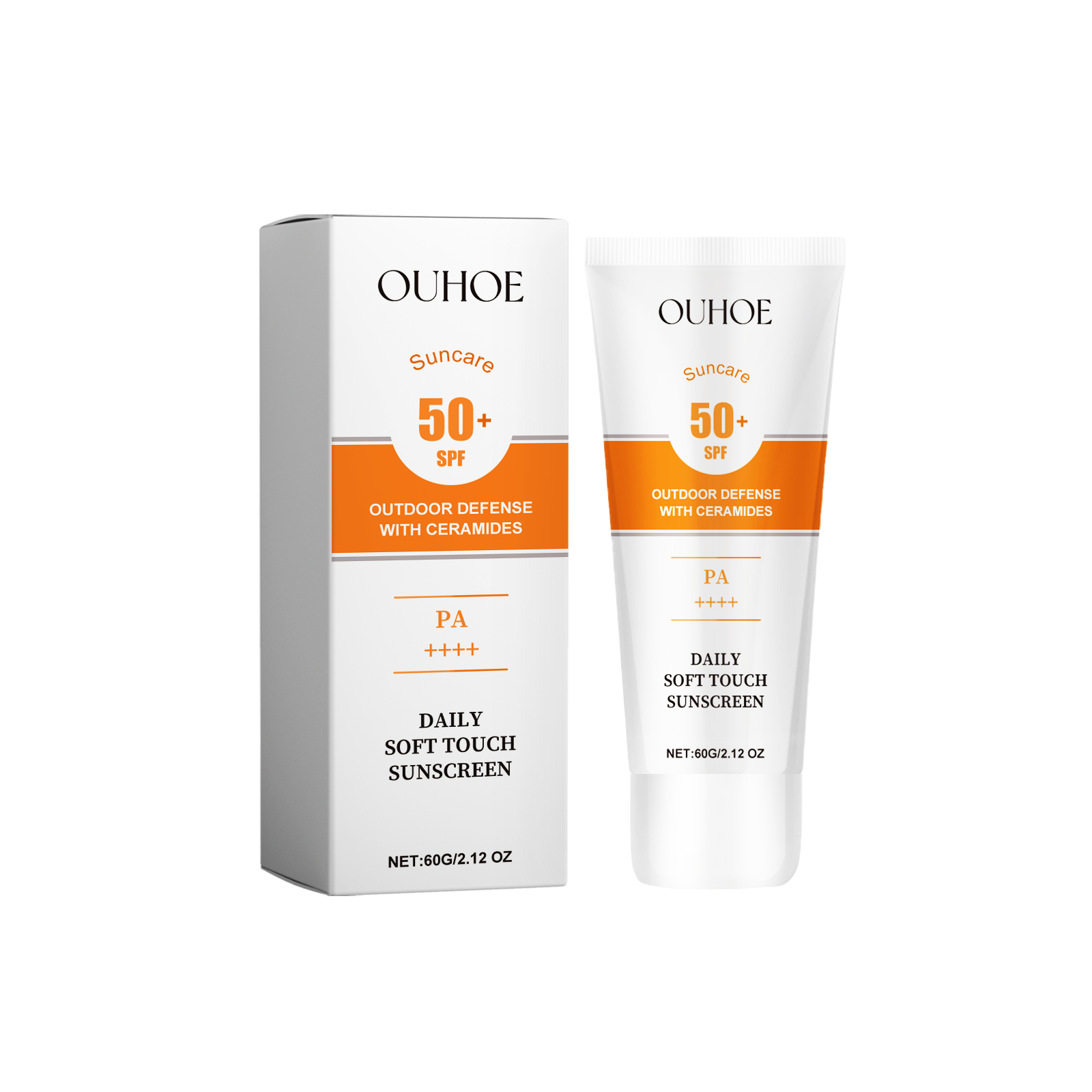 Daily Soft Touch Sunscreen, Gentle Facial Body Skin Non-Sticky Non-Fake White Protection Moisturizing Anti-Uv Cream