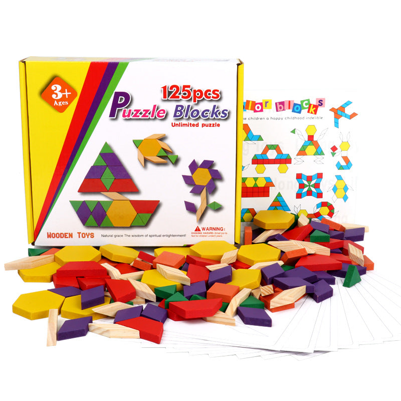Children's Puzzle Tangram Puzzle 3-4-6 Year Old Elementary School Students Creative Boys and Girls Early Education Wooden Toys