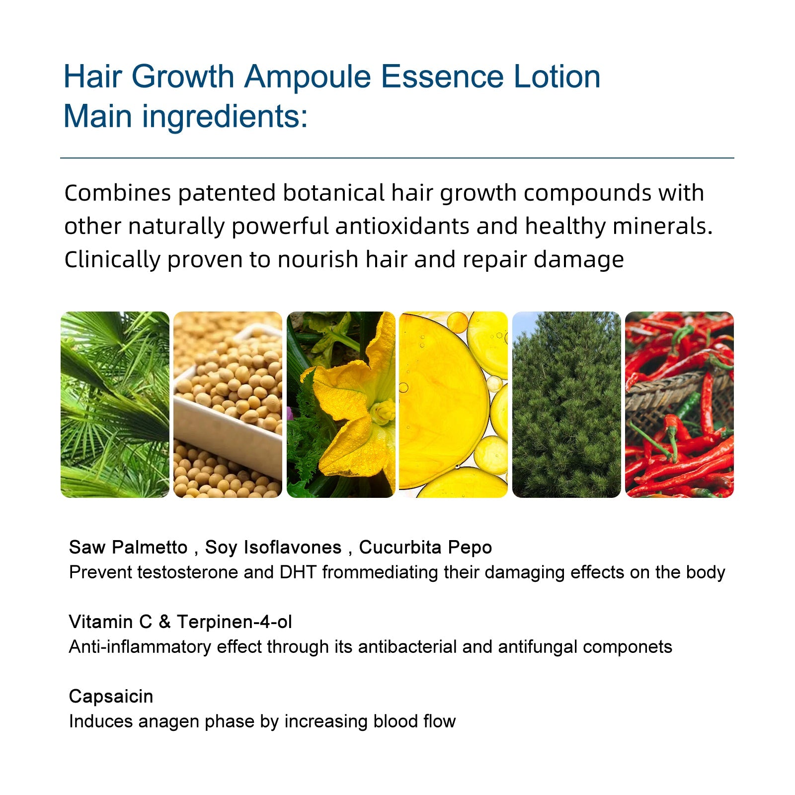 Hair Ampoule Serum For Dense, Volumizing, Moisturizing, Nourishing And Strengthening Hair