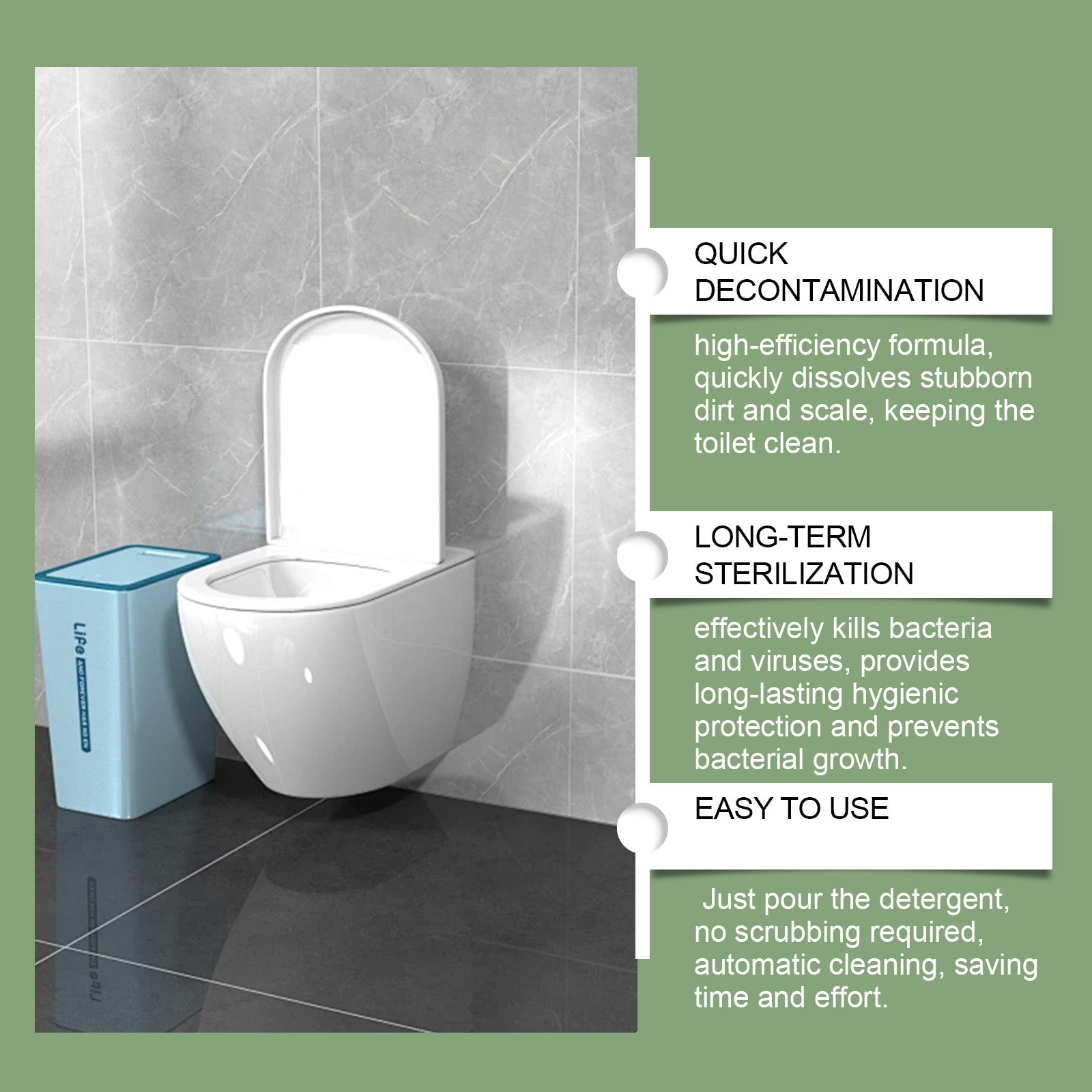 Toilet Decontamination Cleaner Household Toilet Quick Decontamination Decontamination Deodorization Cleaning Cleaner