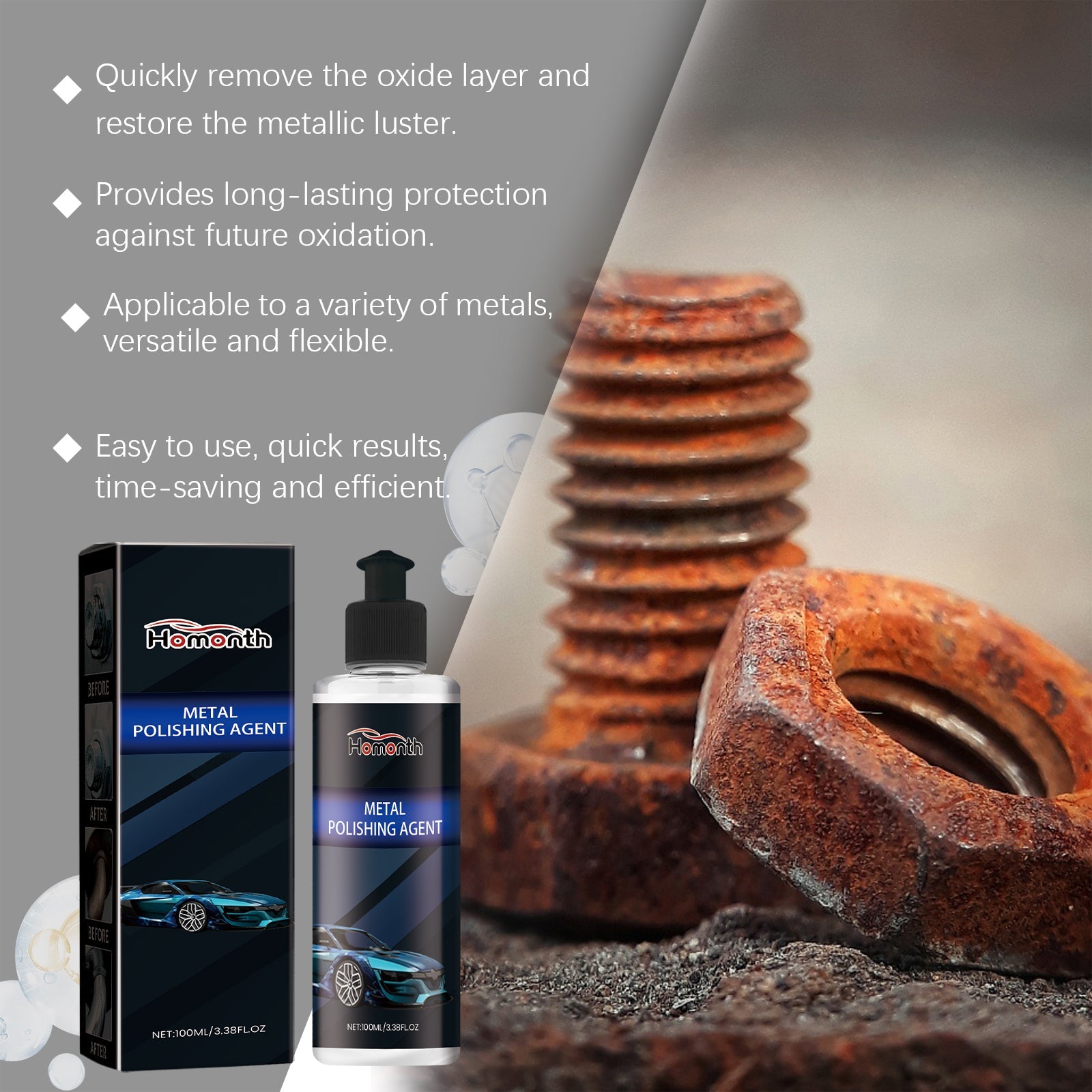 Metal Polishes, Auto Metal Polishes Clean Stainless Steel Polishes Rust Remover