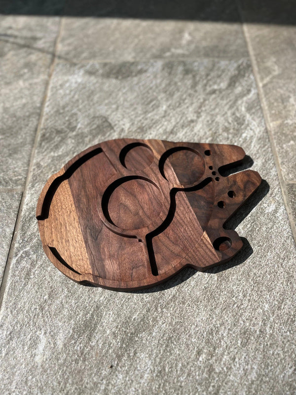 Millenium Falcon Hardwood Rolling Tray - Gifts for You 'n Me