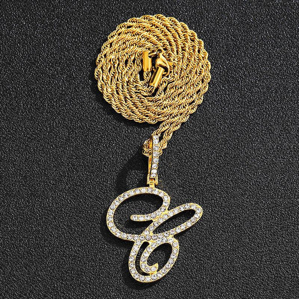 Hip hop accessories grass letter pendant melon seed buckle Cuban chain accessory