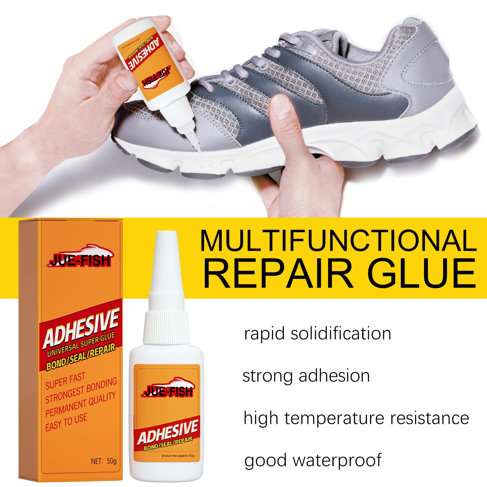 Multifunctional Repair Glue, Plastic Metal Glass Mending Shoe Glue Athletic Shoe Adhesive