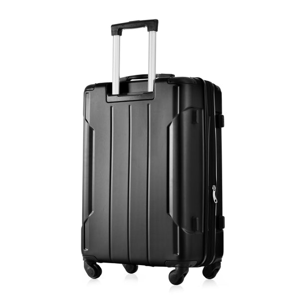 Hardshell Luggage Spinner Suitcase with TSA Lock Lightweight 20'' (Single Luggage) Black + ABS + 20 Inch Carry On