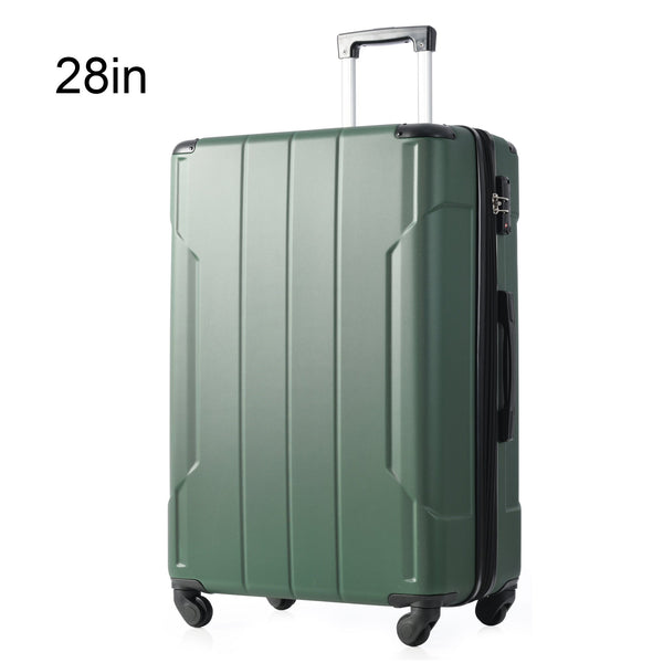Hardshell Luggage Spinner Suitcase with TSA Lock Lightweight Expandable 28'' (Single Luggage) Green + ABS + 28 Inch