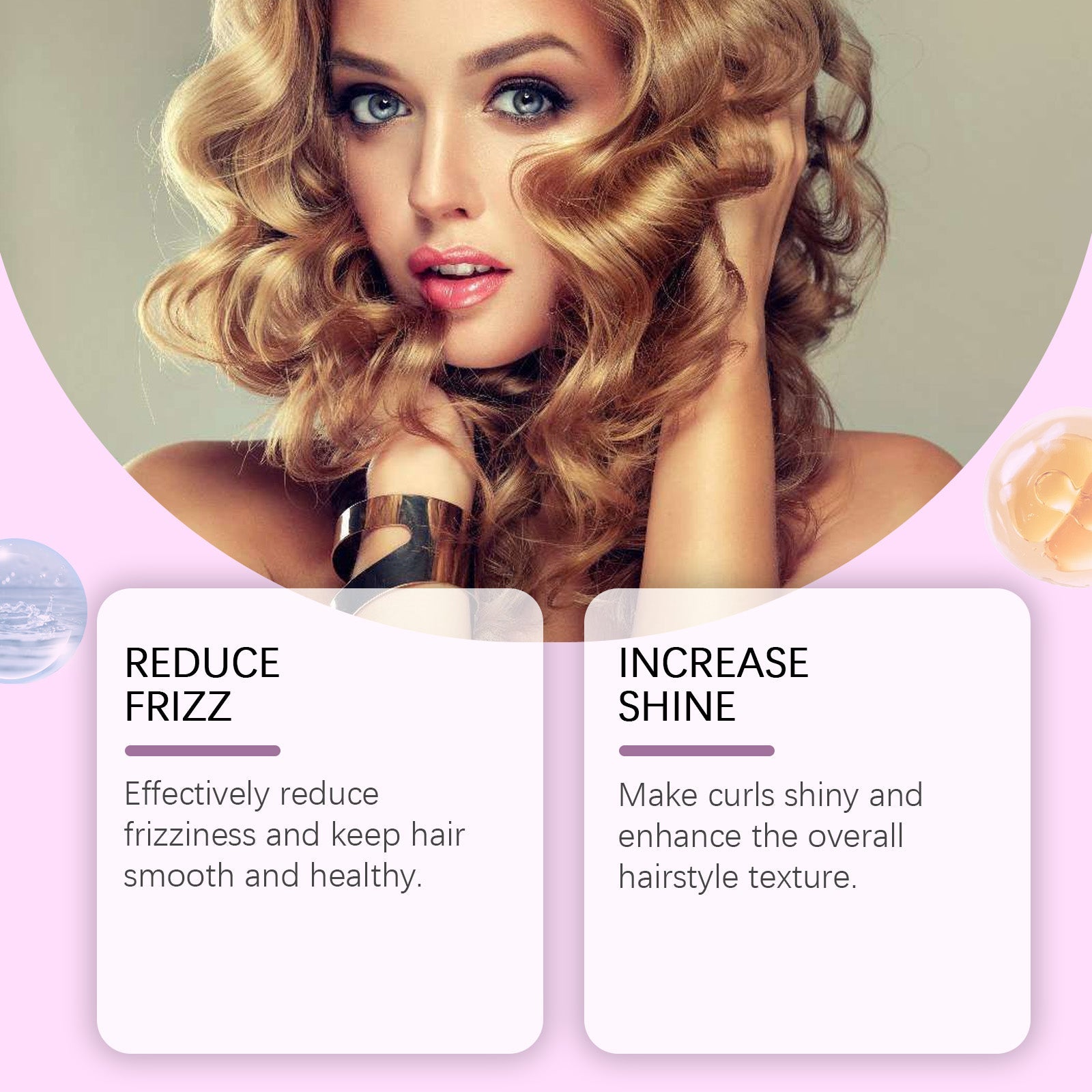 Non-Evaporating Film Curl Cream Nourishes And Restores Curly Hair Elastic Volumizing Long Lasting Styling Cream For Lazy People