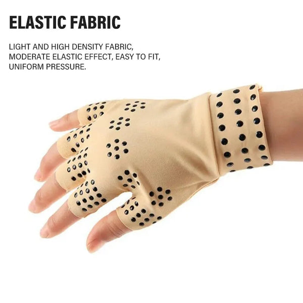 1 Pair Magnetic Therapy Gloves Wrist Support Arthritis Pain Relief Heal Joints Braces Supports Health Sport Care Hand Massager - Gifts for You 'n Me