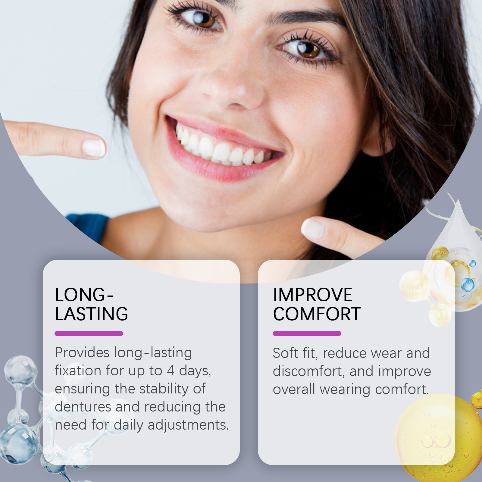 Denture Denture Fixing Adhesive, Improve Comfort Care Denture Loose Adhesive Fixation Cream