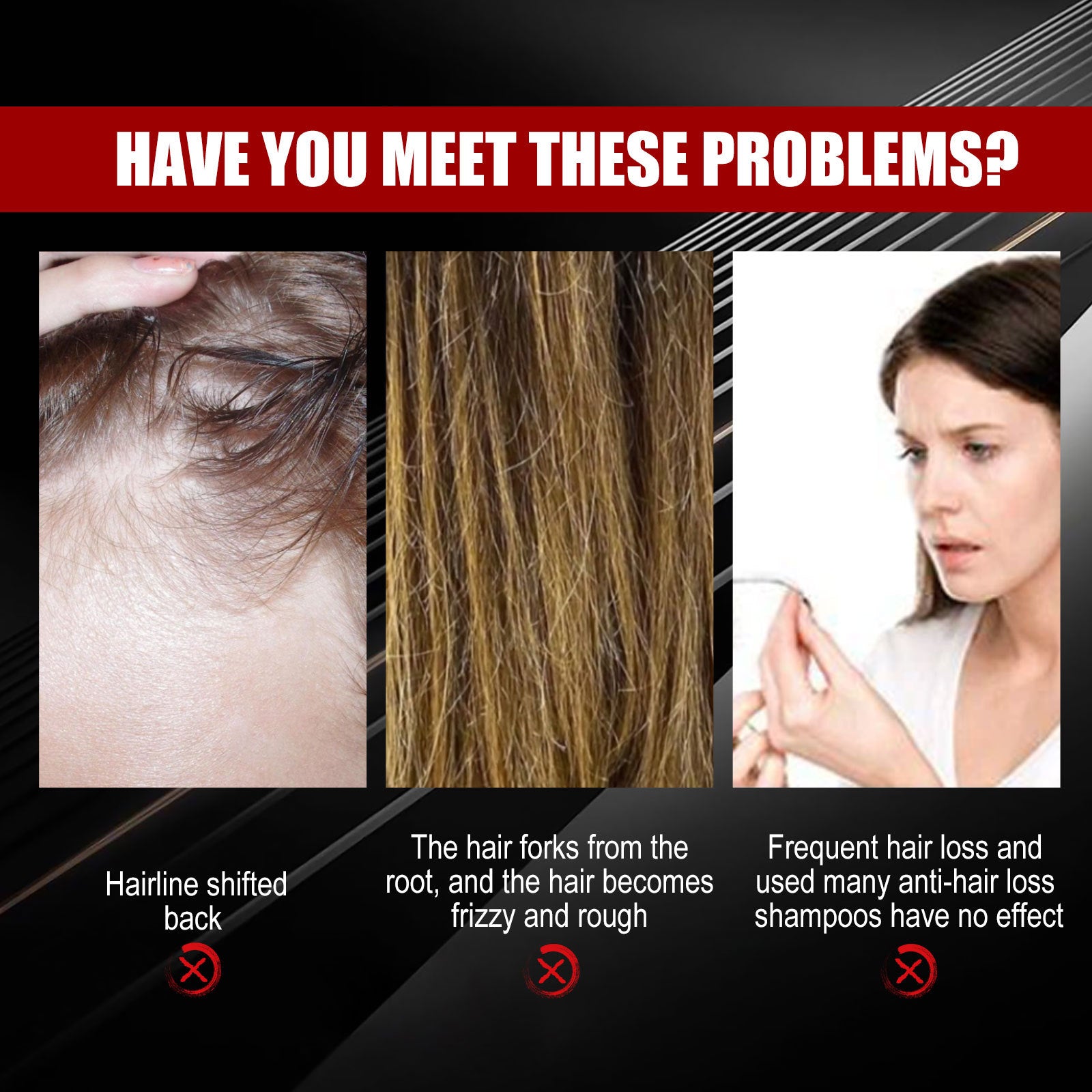 Black Rice Hair Spray Strengthen And Strengthen Hair Dense Hair Hydrating Repair Root Soft Hair Growth Spray