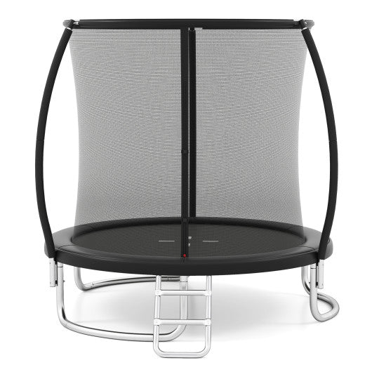 8FT Outdoor Heavy-Duty Recreational Trampoline-Black