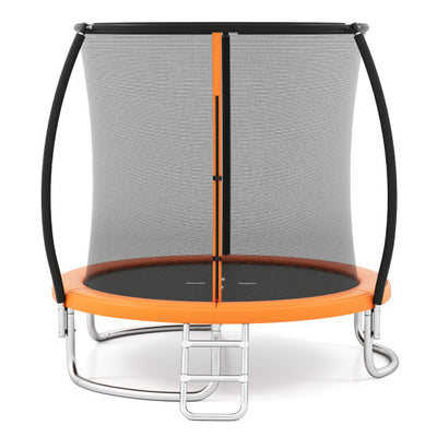 8FT Outdoor Heavy-Duty Recreational Trampoline-Orange