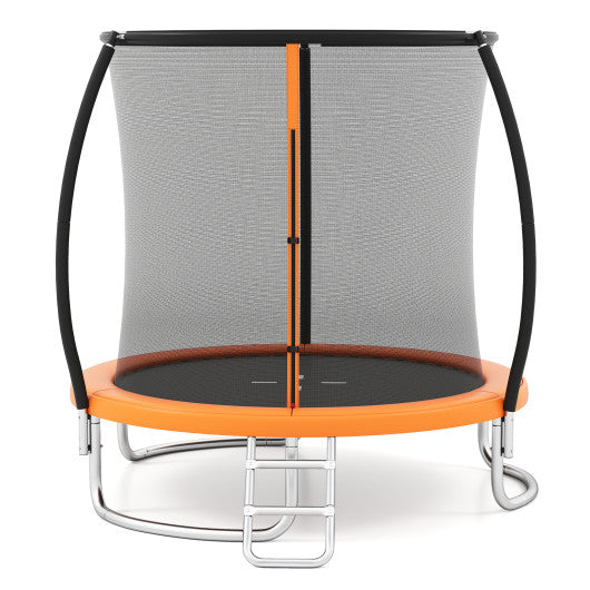 8FT Outdoor Heavy-Duty Recreational Trampoline-Orange