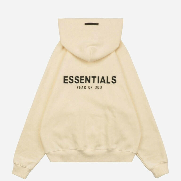 Fear Of God Essential 2021 Fall-Winter Cream Hoodie Apparel Collection