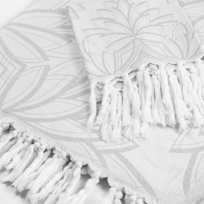 Turkish Towel | Single Set | Grey + White
