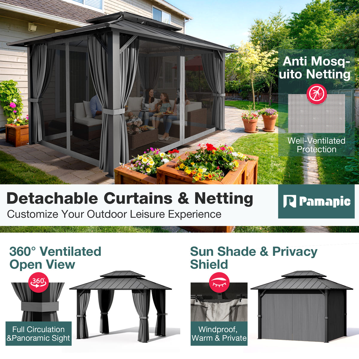 Aera Permanent 10'x12' Hardtop Gazebo