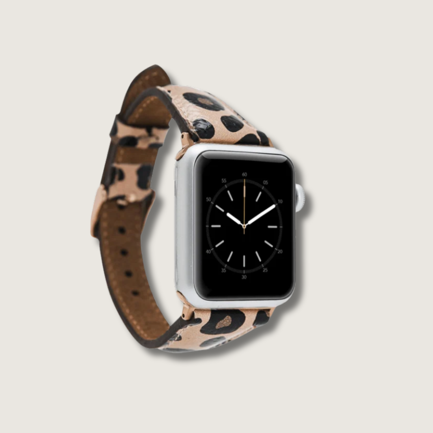 Classic Leopard Print Leather Apple Watch Band - Dallas LEATHERE
