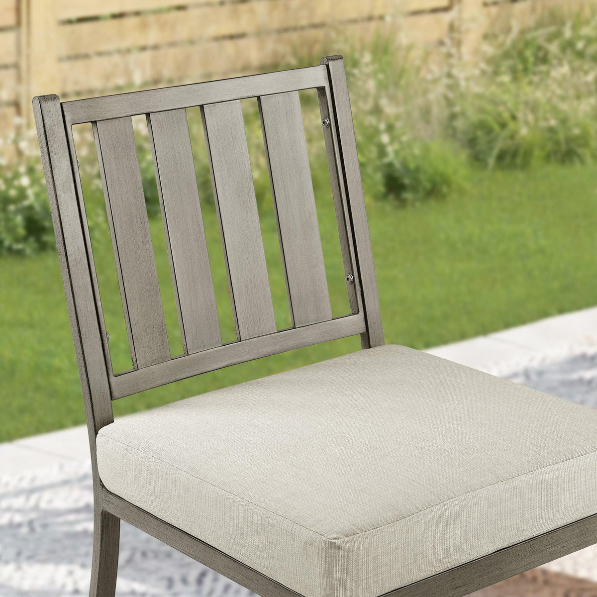 PEAKHOME Azur Patio Round Dining Table Sets With Armless Chair And Sunbrella® Cushions