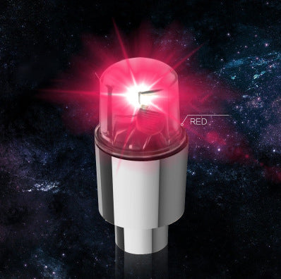 1PCS Bicycle Light Wheel Spoke Light LED Tire Valve Stem Caps Lights Waterproof Neon Light Car Cycling Bike Tyre Spoke Flash Lights Waterproof Valve Stems Caps Accessories For Men Women