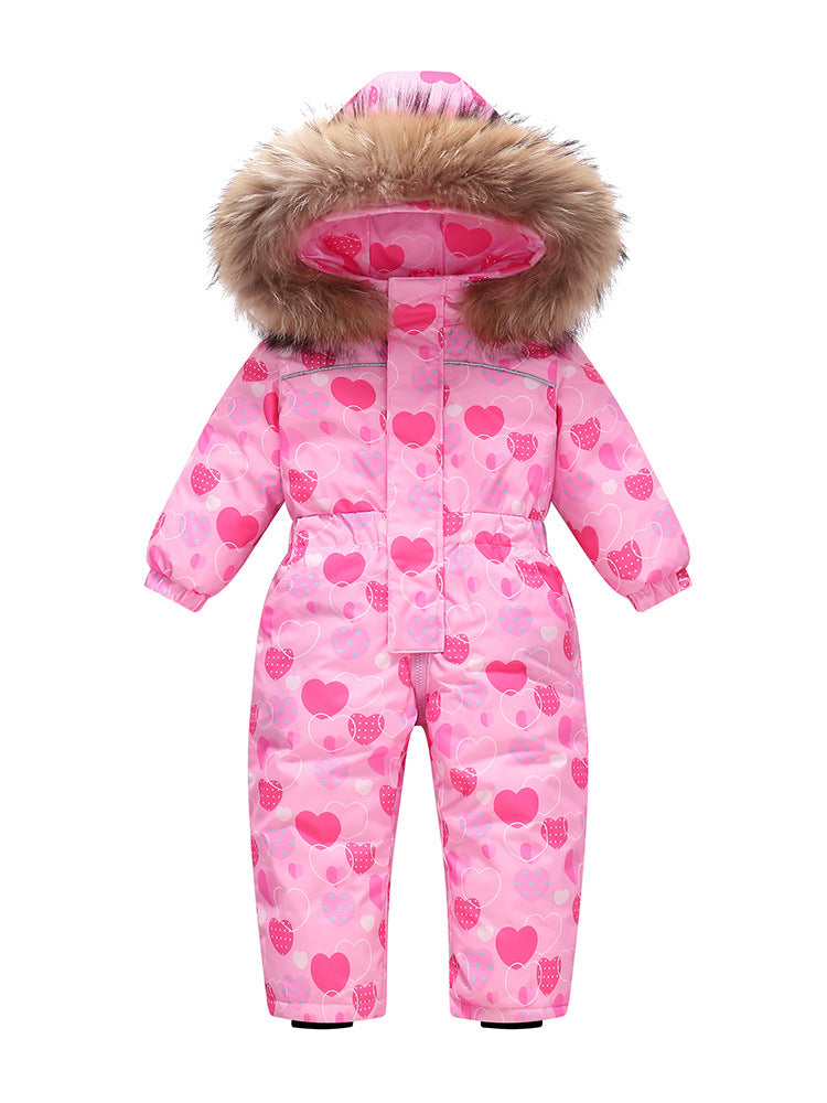 Modern Trend NEW Children's Clothing Jacket Snow Wear Coat Jumpsuit for Girls And Boys Winter Ski Suit For Kids