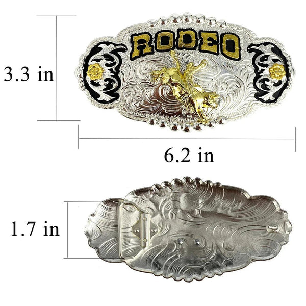 TOPACC Norse Viking Punk Rodeo Engraved Flower Belt Buckle - Gifts for You 'n Me