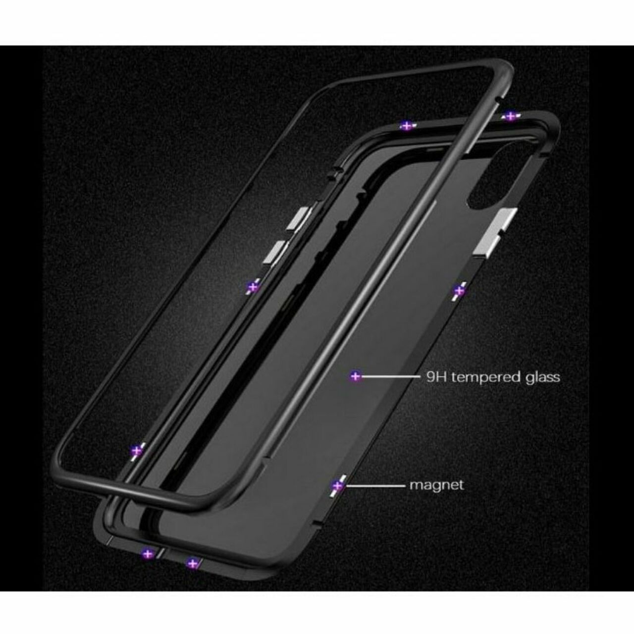 3-Pack Magnetic Snap-on Case for Apple iPhone X or XS