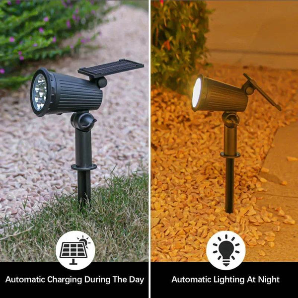 9 LED Solar Spotlights | Waterproof Outdoor Garden & Patio Lights