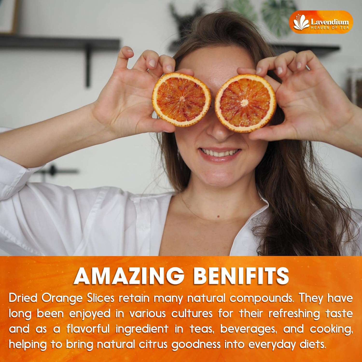 Premium Dried Orange Slices 6oz – Natural Dehydrated Citrus Wheels for Tea, Cocktails, Baking, Holiday Decorations, Potpourri, and Crafts.