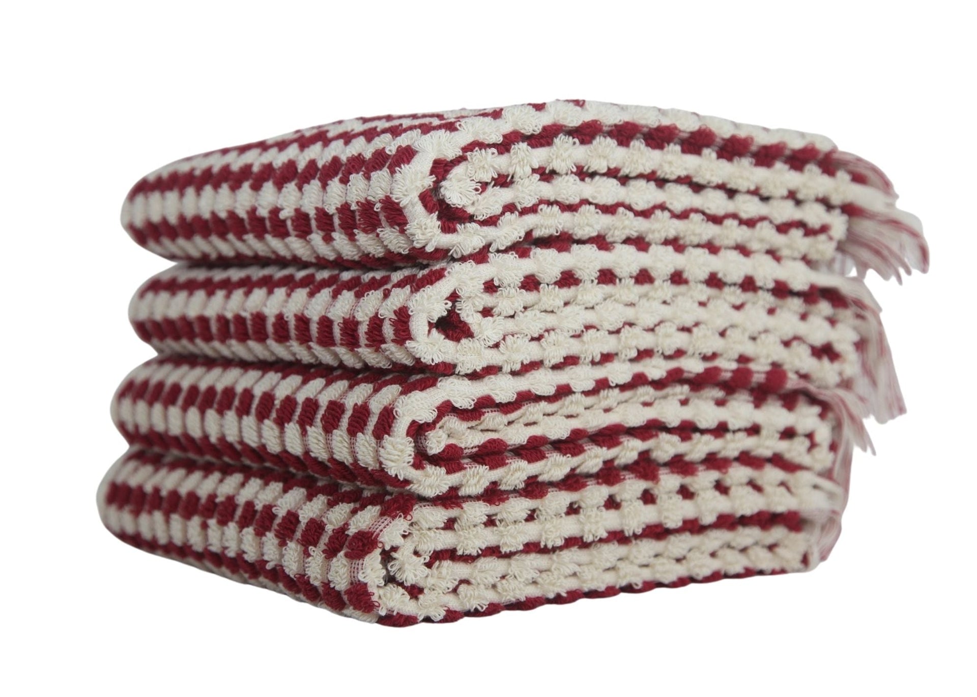 Bubble Red Terry Hand Towel