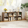 8-Cube Bookcase Bookshelf with 2 Anti-Tipping Kits Storage Organizer-Natural