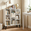 8-Cube Bookcase with Raised Support Legs for Living Room-White