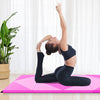 8 Feet PU Leather Folding Gymnastics Mat with Hook and Loop Fasteners-Pink