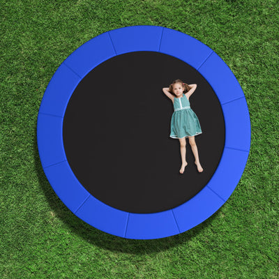 8 Feet Trampoline Pad Replacement Safety Pad with Fixing Straps (Blue)