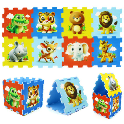 8-Piece Educational Animal Interlocking Baby Play Mat