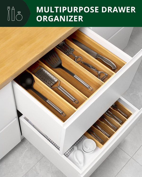 Utensil Drawer Organizer, Natural (5 Slots)