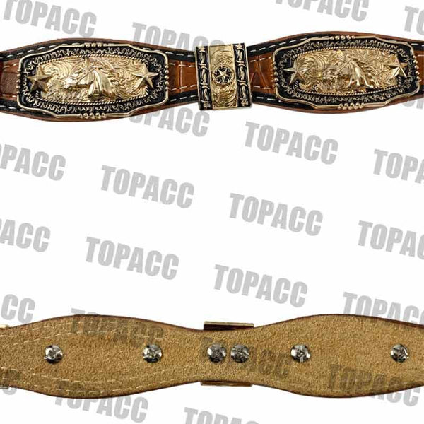 TOPACC Western Super Concho Horse Country Belts Genuine Leather - Gifts for You 'n Me