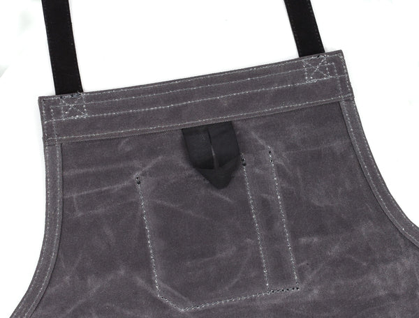 Arucas Leather Canvas Apron - Stress Grey - Gifts for You 'n Me