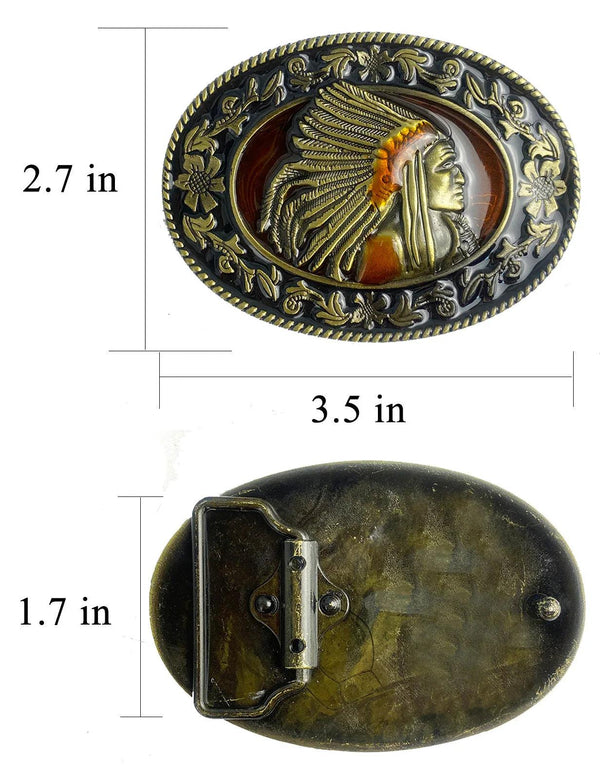 TOPACC Indians Bronze drip oil Belt Buckle - Gifts for You 'n Me