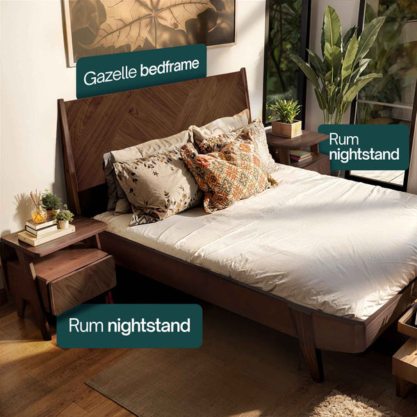 Rorns Rum Nightstand with drawer