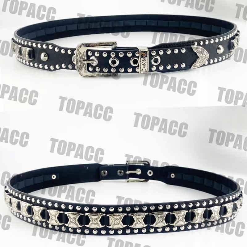 TOPACC Western Super Concho Rivet Belts for Men Women Cowboy Cowgirl Country - Gifts for You 'n Me