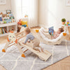 8-in-1 Foldable Climbing Toys for Toddlers Rocket-Themed-Natural